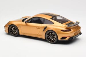 Porsche 911 991.2 Turbo S Exclusive Oro GT Spirit 1:18 GT444 Resina — immagine 5 di 6