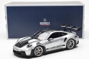 Porsche 911 992 GT3 Weissach Pack GT Argento Metallizzato Norev 1:18 187366 Pressofusione — immagine 8 di 8