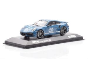 Porsche 911 992 Turbo S Oslo Blu Minichamps 1:43 WAP0209050N001 Pressofusione — immagine 2 di 4