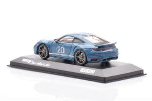 Porsche 911 992 Turbo S Oslo Blu Minichamps 1:43 WAP0209050N001 Pressofusione — immagine 3 di 4