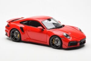 Porsche 911 992 Turbo S Sport Design Rosso Minichamps 1:18 113069078 Pressofusione — immagine 6 di 8