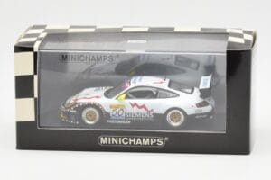 Porsche 911 996 GT3 RS Siemens #50 M. Ortelli / M. Lieb / R. Dumas 24 Hours of Spa 2003 Winners Minichamps 1:43 400036950 Pre — immagine 4 di 4