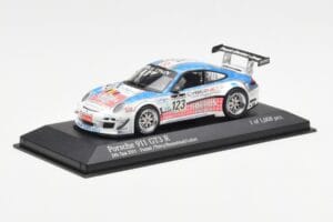 Porsche 911 997 GT3 R Cybernet #123 Fumal / Thiry / Rosenlad / Lefort 24 Hours of Spa 2011 Minichamps 1:43 400118923 Pressofu — immagine 2 di 4