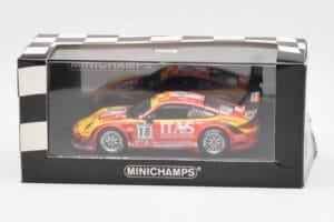 Porsche 911 997 GT3 R ITAS #18 De Lorenzi / Bonetti / Caccia / Bontempelli 24 Hours of Spa 2011 Minichamps 1:43 400118918 Pre — immagine 4 di 4