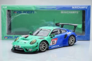 Porsche 911 GT3 R Falken Motorsports #33 K. Bachler / M. Muller / T. Engelhart / M. Werner 24 Hours of Nurburgring 2020 Minic — immagine 6 di 6