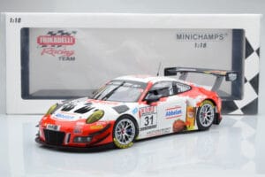 Porsche 911 GT3 R Frikadelli Racing Team #31 M. Arnold / I. Fernandez Winners VLN Round 3 2018 Minichamps 1:18 153186991 Pres — immagine 6 di 6