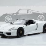 Porsche 918 Spyder Weissach Package Bianco Con Cerchi Neri Minichamps 1:18 - image 9 of 9