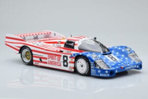 Porsche 956L Spirit of America #8 G. Follmer / J. Morton / K. Miller 24 Hours of Le Mans 1986 Minichamps 1:18 180866508 Press — immagine 6 di 8