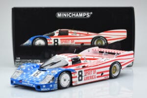 Porsche 956L Spirit of America #8 G. Follmer / J. Morton / K. Miller 24 Hours of Le Mans 1986 Minichamps 1:18 180866508 Press — immagine 8 di 8