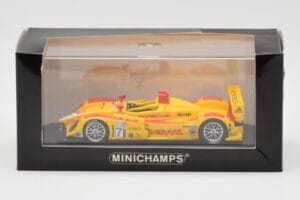 Porsche RS Spyder DHL #7 R. Dumas / T. Bernhard Winner Long Beach GP ALMS 2007 Minichamps 1:43 400076607 Pressofusione — immagine 4 di 4