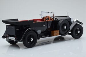 Rolls-Royce Phantom I Cabriolet Nero Kyosho 1:18 08931BK Pressofusione — immagine 3 di 8