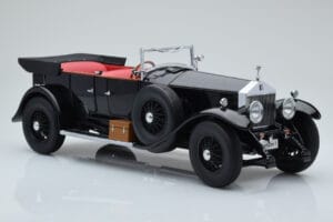Rolls-Royce Phantom I Cabriolet Nero Kyosho 1:18 08931BK Pressofusione — immagine 6 di 8