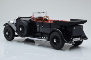 Rolls-Royce Phantom I Cabriolet Nero Kyosho 1:18 08931BK Pressofusione — immagine 7 di 8