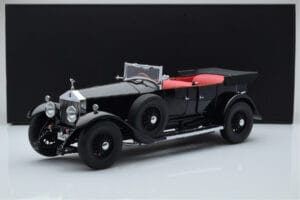 Rolls-Royce Phantom I Cabriolet Nero Kyosho 1:18 08931BK Pressofusione — immagine 8 di 8