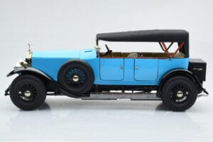 Rolls-Royce Phantom I Cabriolet Blu Kyosho 1:18 08931LB Pressofusione — immagine 4 di 9