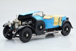 Rolls-Royce Phantom I Cabriolet Blu Kyosho 1:18 08931LB Pressofusione — immagine 8 di 9