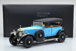 Rolls-Royce Phantom I Cabriolet Blu Kyosho 1:18 08931LB Pressofusione — immagine 9 di 9