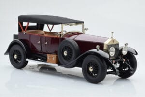 Rolls-Royce Phantom I Cabriolet Rosso Bordeaux Kyosho 1:18 08931R Pressofusione — immagine 5 di 10
