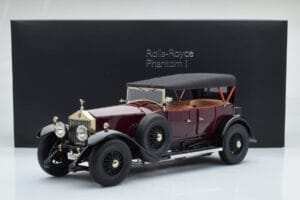 Rolls-Royce Phantom I Cabriolet Rosso Bordeaux Kyosho 1:18 08931R Pressofusione — immagine 10 di 10