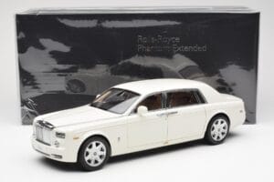 Rolls-Royce Phantom VII EWB English Bianco Kyosho 1:18 08841EW2 Pressofusione — immagine 8 di 8