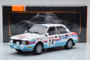 Skoda 130 L Night Version #24 J. Augland Rally Monte Carlo 1987 IXO 1:18 18RMC156 Pressofusione — immagine 6 di 6