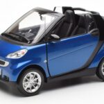 Smart Fortwo 451 Cabrio Blu & Nero Minichamps 1:18