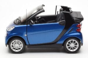 Smart Fortwo 451 Cabrio Blu & Nero Minichamps 1:18 150036330 Pressofusione — immagine 4 di 8