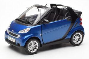 Smart Fortwo 451 Cabrio Blu & Nero Minichamps 1:18