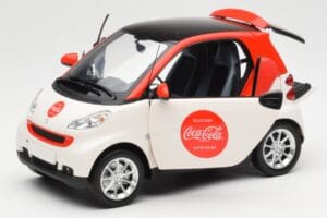 Smart Fortwo 451 Coca-Cola Minichamps 1:18 150036301 Pressofusione — immagine 2 di 8