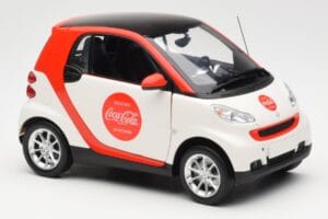 Smart Fortwo 451 Coca-Cola Minichamps 1:18 150036301 Pressofusione — immagine 6 di 8