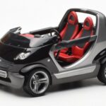 Smart Fortwo Crossblade Cabriolet Argento Nero Kyosho 1:18