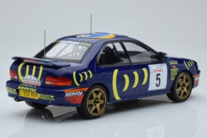 Subaru Impreza 555 #5 C. Sainz / L. Moya Tour de Corse 1995 IXO 1:18 18RMC063A Pressofusione — immagine 2 di 6
