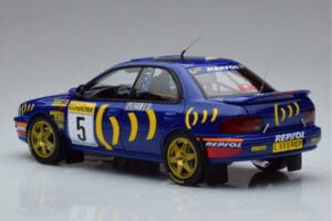 Subaru Impreza #5 C. Sainz / L. Moya 2nd Place Rally Monte Carlo 1995 Kyosho 1:18 08962B Pressofusione — immagine 6 di 9