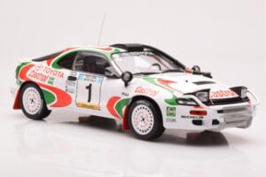 Toyota Celica Turbo 4WD ST185 #1 J. Kankkunen / J. Piironen Safari Rally 1993 IXO 1:18 18RMC150A Pressofusione — immagine 4 di 6
