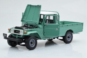 Toyota Land Cruiser 40 4x4 Pickup Verde Kyosho 1:18 08958FG Pressofusione — immagine 2 di 8