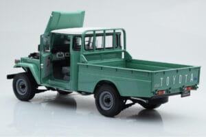 Toyota Land Cruiser 40 4x4 Pickup Verde Kyosho 1:18 08958FG Pressofusione — immagine 3 di 8