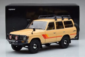 Toyota Land Cruiser 60 Beige Con Parti Opzionali Kyosho 1:18 08956XBE Pressofusione — immagine 12 di 12