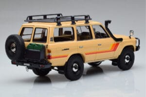 Toyota Land Cruiser 60 Beige Con Parti Opzionali Kyosho 1:18 08956XBE Pressofusione — immagine 3 di 12