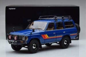 Toyota Land Cruiser 60 Blu Con Parti Opzionali Kyosho 1:18 08956XBL Pressofusione — immagine 11 di 11