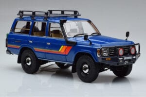 Toyota Land Cruiser 60 Blu Con Parti Opzionali Kyosho 1:18 08956XBL Pressofusione — immagine 5 di 11