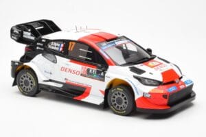 Toyota GR Yaris Rally1 #17 S. Ogier / V. Landais Safari Rally Kenya 2023 IXO 1:18 18RMC173A Pressofusione — immagine 4 di 6