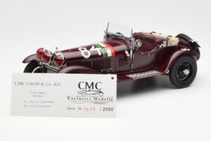 Alfa Romeo 1750 GS Spider #84 T. Nuvolari / B. Guidotti Mille Miglia Winner 1930 CMC 1:18 M-141 Pressofusione