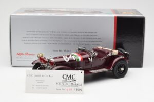 Alfa Romeo 1750 GS Spider #84 T. Nuvolari / B. Guidotti Mille Miglia Winner 1930 CMC 1:18 M-141 Pressofusione — immagine 6 di 6