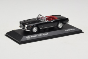 Alfa Romeo 2600 Spider Nero Minichamps 1:43 400120630 Pressofusione — immagine 2 di 4