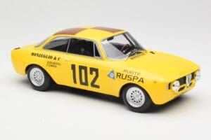 Alfa Romeo GTA 1300 #102 Squadra Corse R. Zanetti / M. Ruspa / Monzeglio Targa Florio 1971 Minichamps 1:18 155711202 Pressofu — immagine 4 di 6