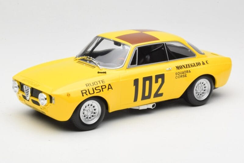 Alfa Romeo GTA 1300 #102 Squadra Corse R. Zanetti / M. Ruspa / Monzeglio Targa Florio 1971 Minichamps 1:18 155711202 Pressofu