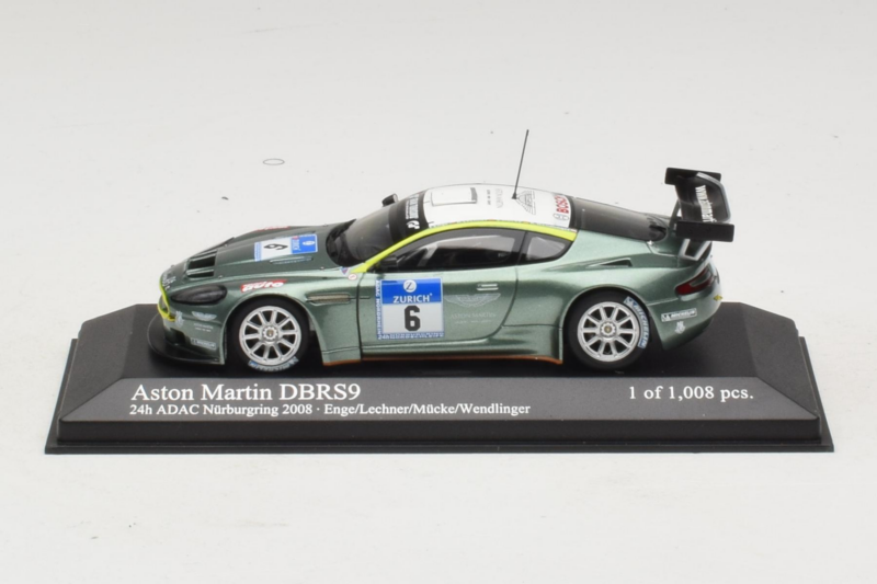 Aston Martin DBRS9 #6 M. Engel / K. Lechner ADAC 24 Hours Nurburgring 2008 Minichamps 1:43 400081306 Pressofusione