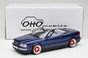 Audi 80 B4 Cabriolet Ming Blu Metallic Custom Wheels Otto 1:18 OT806-C Resina — immagine 6 di 6