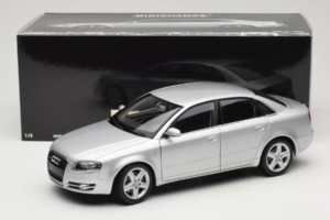 Audi A4 B7 Argento Minichamps 1:18 100014402 Pressofusione — immagine 8 di 8