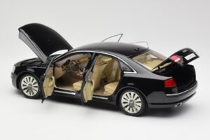 Audi A8 D3 W12 Nero Kyosho 1:18 09212BK Pressofusione — immagine 5 di 8